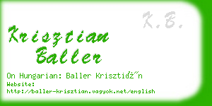 krisztian baller business card